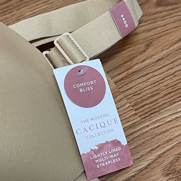 NWT Cacique 44DD Lightly Lined Multi-Way Strapless Bra - Picture 3 of 7